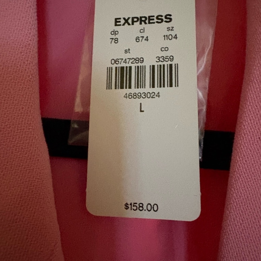 Express Pink Double-Breasted Blazer
